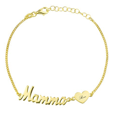 Bracelet Maman avec Cœur Personnalisé
