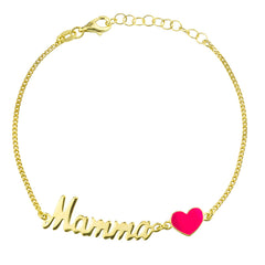 Bracelet Maman Cœur Rose