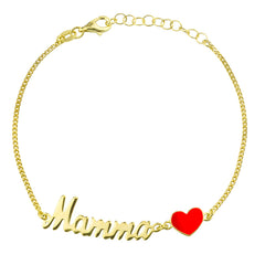 Bracelet Maman Cœur Rouge