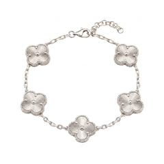 Bracciale Quadrifoglio con Lavorazione Soleil