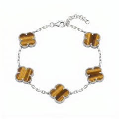 Bracciale Quadrifoglio con Occhio di Tigre