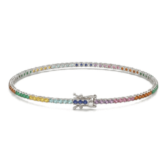 Bracelet Tennis zircones Rainbow 2 mm