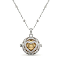 Collana Chiama Angeli con Cuore Zirconato