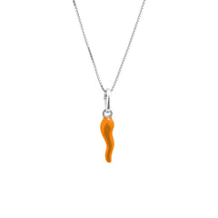 Collana Corno Arancione Portafortuna