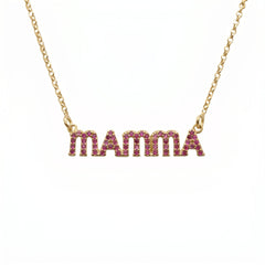 Collier Maman Zirconium Fuchsia