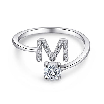 Anello Contrariè Con Lettera Iniziale e punto luce - My Mo Gioielli