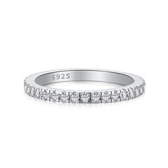Anello Eternity Veretta con Zirconi bianchi 2 mm