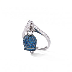 Anello Campanella di Capri con Zirconi Blu