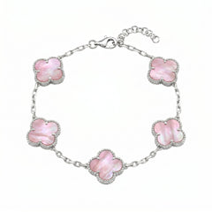 Bracciale Quadrifoglio con Madreperla Rosa