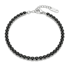 Bracciale Tennis con Zirconi Neri 3 mm