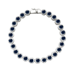 Bracelet Tennis Fleur Bleue