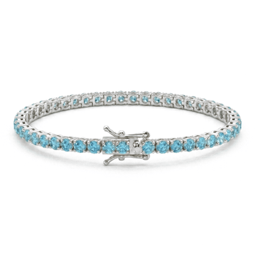 Bracciale Tennis zirconi Azzurri 3mm - My Mo Gioielli