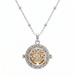 Collana Chiama Angeli con Albero della Vita Zirconato