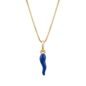 Collana Corno Blu Portafortuna - My Mo Gioielli