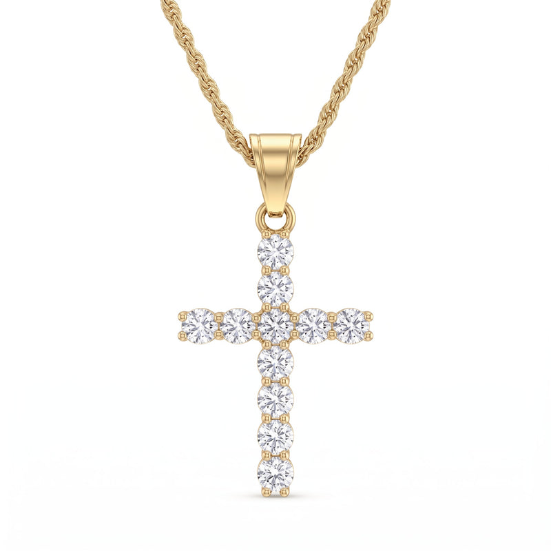 Collana Maxi Croce con Zirconi - My Mo Gioielli