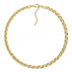 Collana Piattina Snake Intrecciata 3 Fili