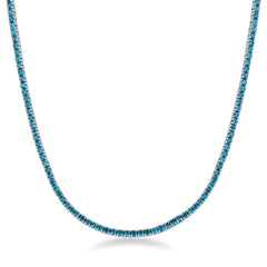 Collier Tennis Bleu 2,5 mm