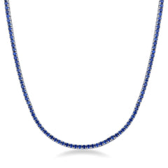 Collier Tennis Bleu 2,5 mm