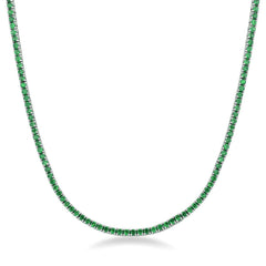 Collier Tennis Vert Émeraude 2,5 mm